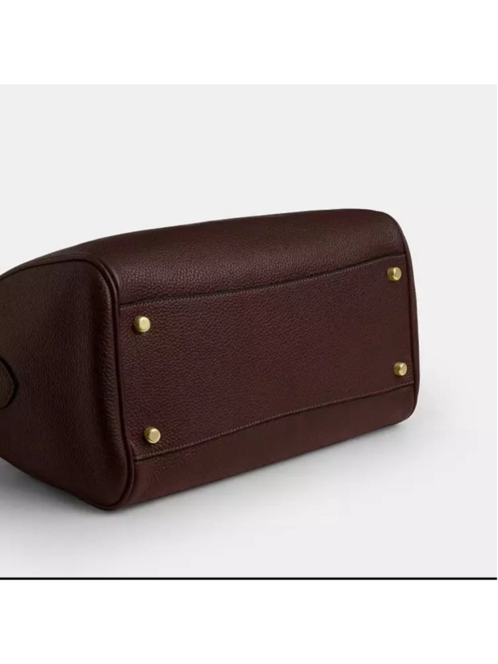 NEW Coach Large Rowan Satchel in Maple Pebble Leather with Gold Hardware NWT - Picture 7 of 11